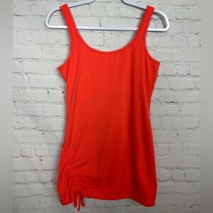 Prana Ruched Airel tank built in shelf bra sleeveless‎ workout gym sz M EUC